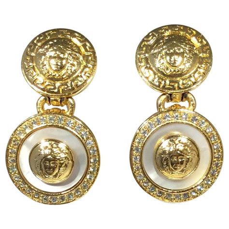 silver versace ring for sale|Versace clip on earrings.